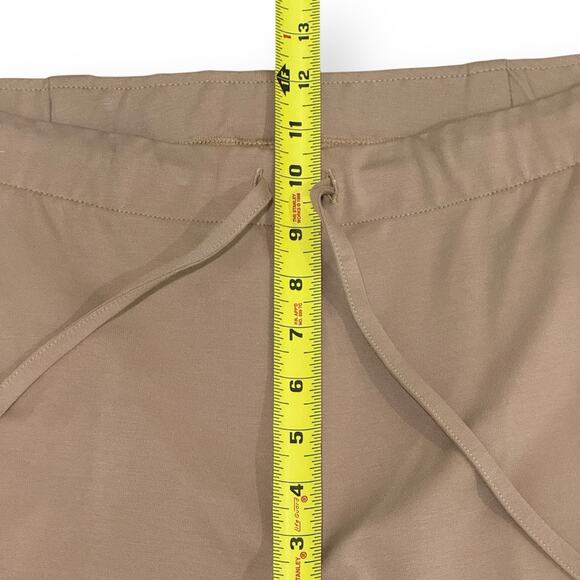 J. Jill Modern Knit Cuffed Crop Pants Pull On Drawstring Tan Womens Size 1X - Picture 10 of 11